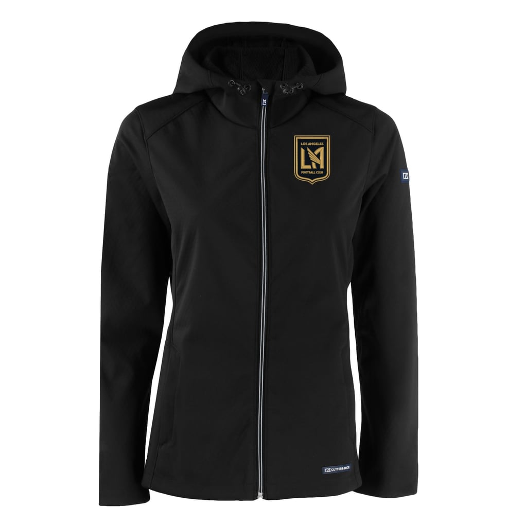  LAFC Cutter & Buck Women's Evoke Eco Softshell Recycled Full-Zip Jacket - Black